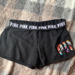 Pink sweat shorts